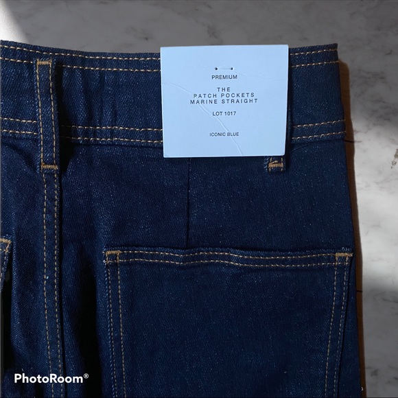 Marine Straight Patch Pocket Jeans Zw 